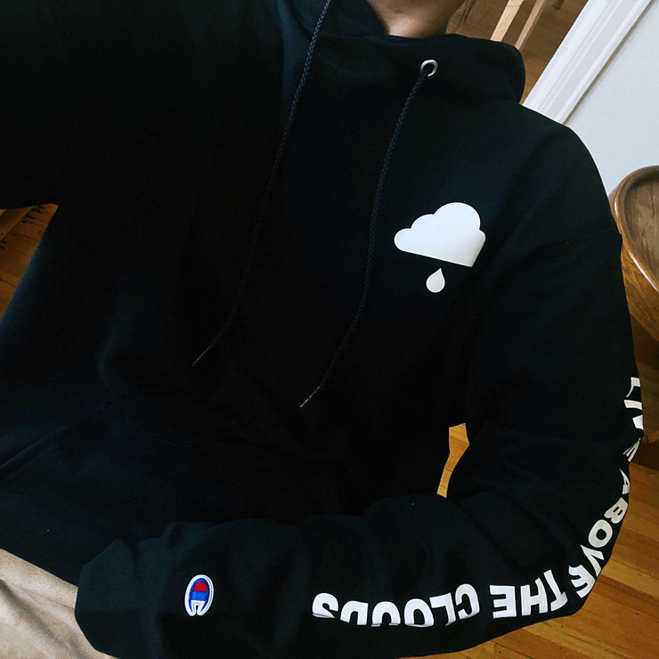 Live Above the Clouds Hoodie in Black