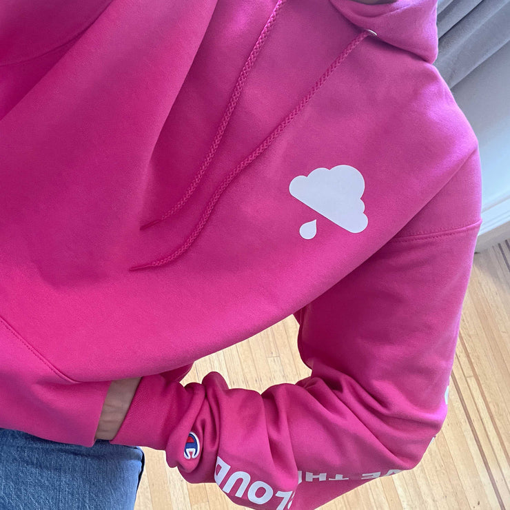 Live Above the Clouds Hoodie in Pink